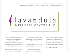 Tablet Screenshot of lavandulawellnesscentre.com